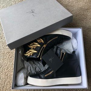 Giuseppe Zanotti Wing Leather High-Top Sneakers